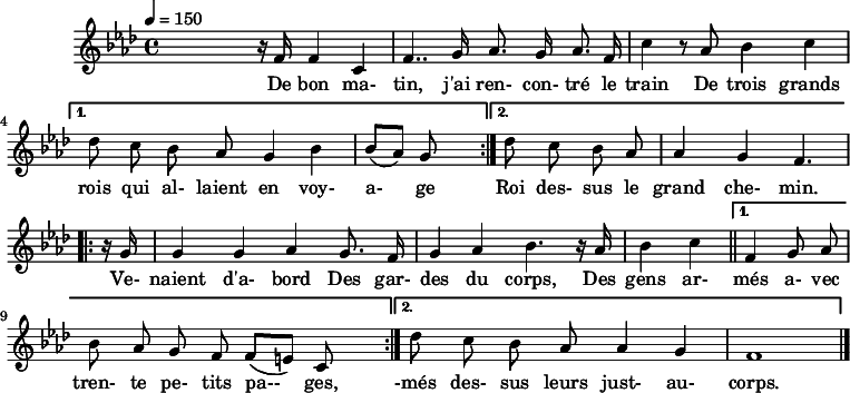 sheet music for la Marche de Rois